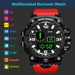 Large Dial Sports Electronic Watch for High School Boys