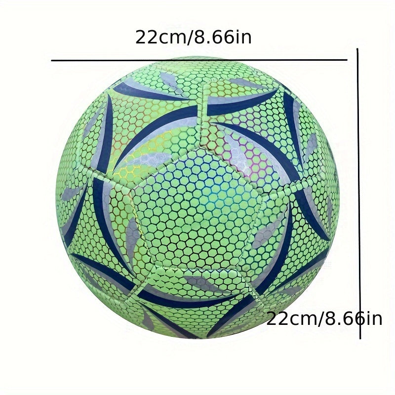 1pc Size 5 PU Leather Luminous Soccer Ball for Competition Training