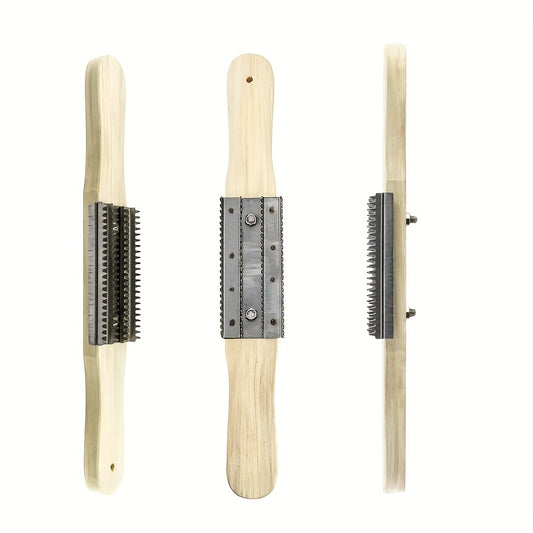 Polishing Wheel Rake 15 with Wooden Handle and Stainless Steel Rake