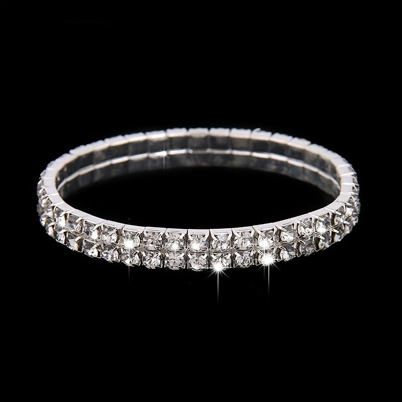 Zircon Bridal Jewelry Set: Necklace, Earrings, Bracelet