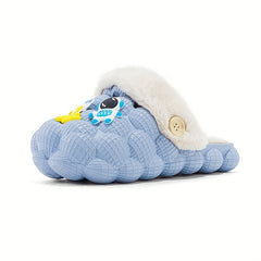 Kids' Cartoon Charms Warm Clogs