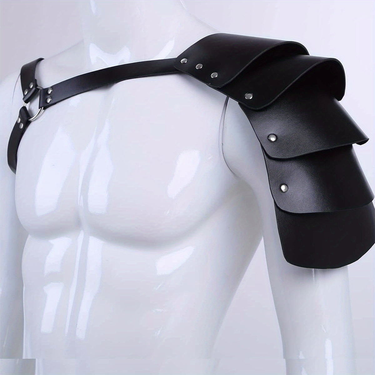 PU Leather Shoulder Armor Warrior Shoulder Armor With Belt Costume
