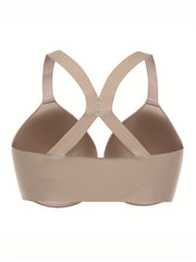  Bra Women's Plus Front Closure Racer Back T Shirt Bra
