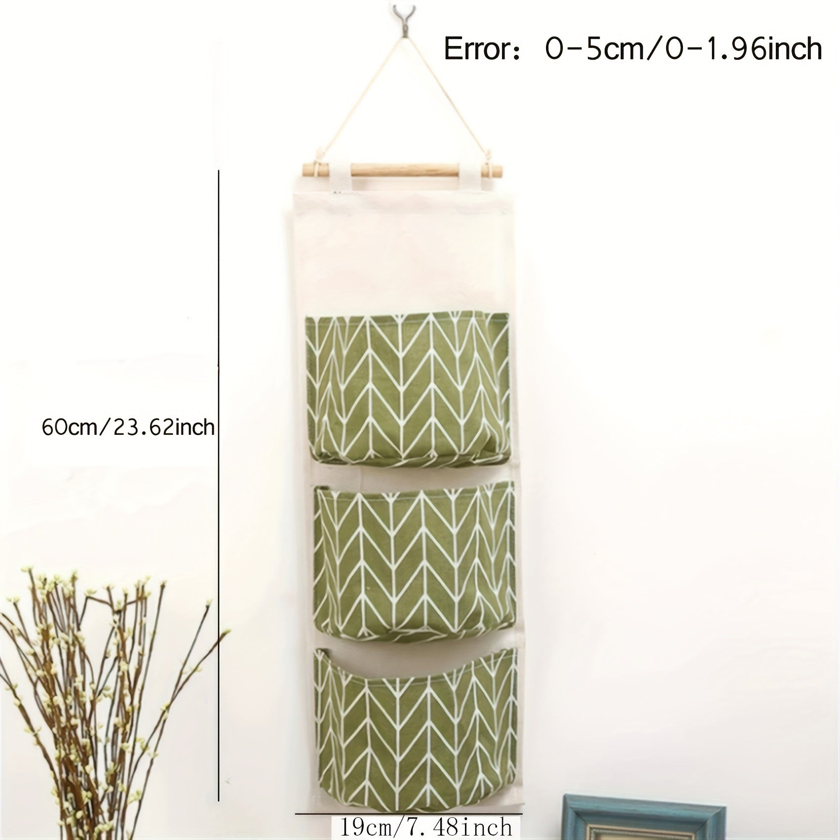 Waterproof Cotton Linen Hanging Storage Bag for Door Back