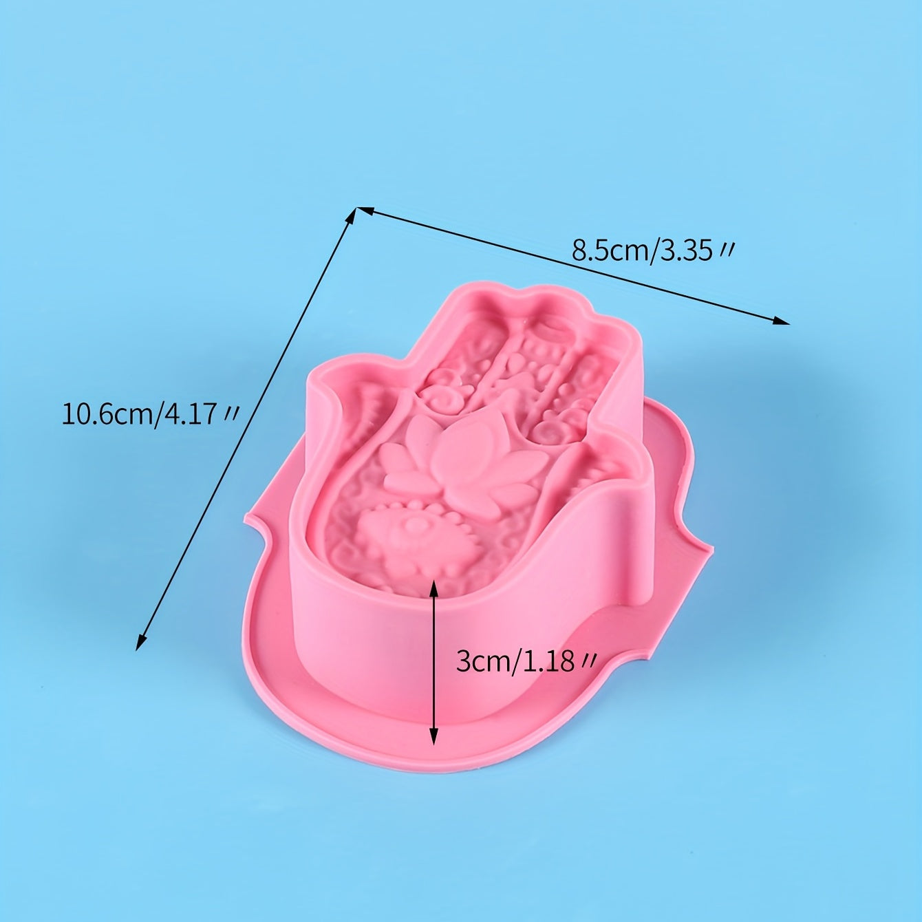 DIY Silicone Candle Mold Hand Shaped Mould For Soap Resin Candle Making