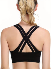  Seamless Criss Cross Back Tank Bra