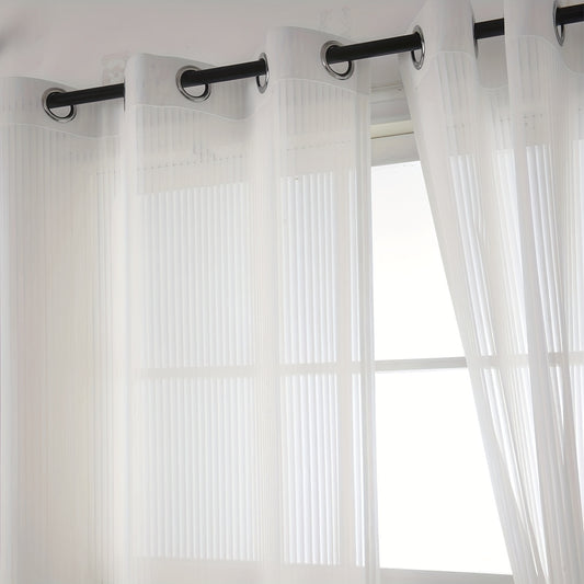 Translucent Sheer Curtain Modern Pastoral Style Home Decor