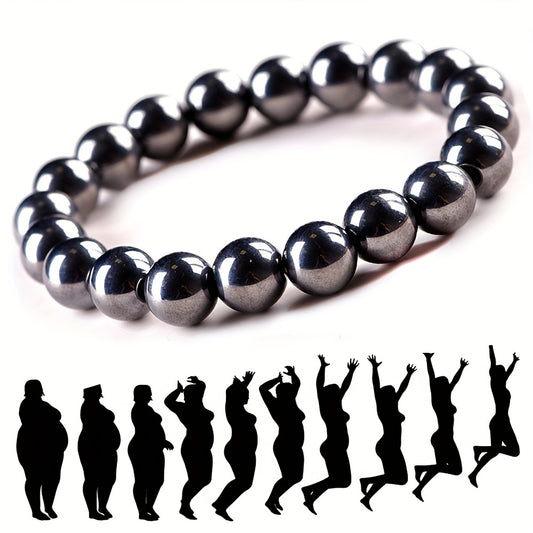 Natural Gallstone Stone Beads Bracelet for Men