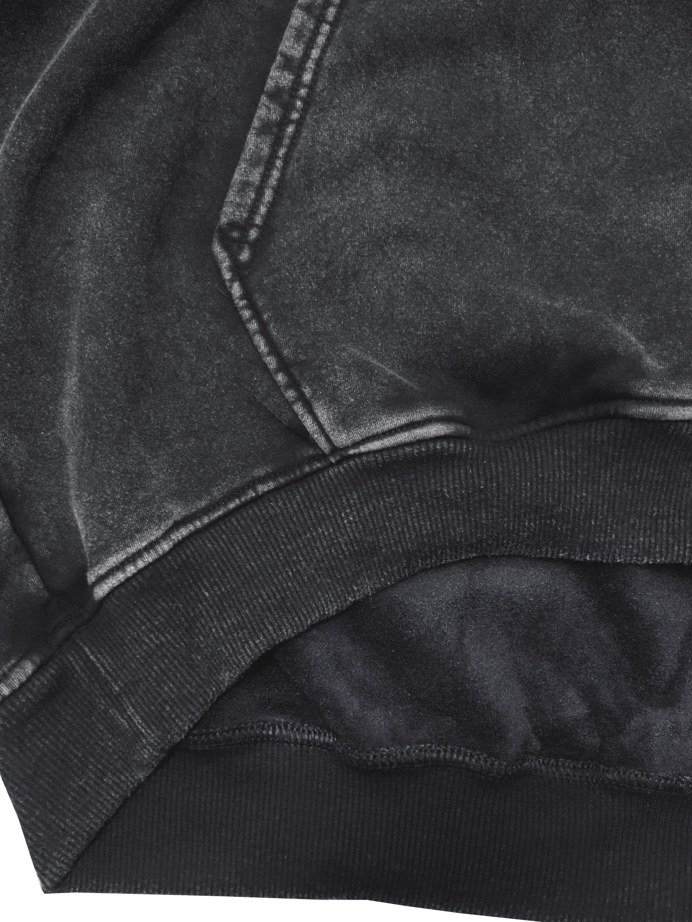  Y2K Denim Hoodie with Graffiti Print and Fleece Liner