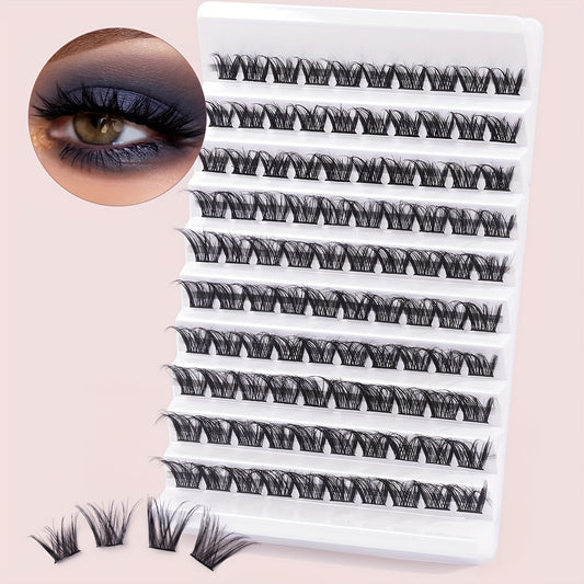100pcs Segmented False Eyelashes 13 16mm Mixed Thick Curling Lashes
