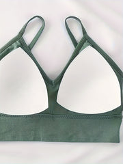Solid Ribbed Bra & Panties Lingerie Set