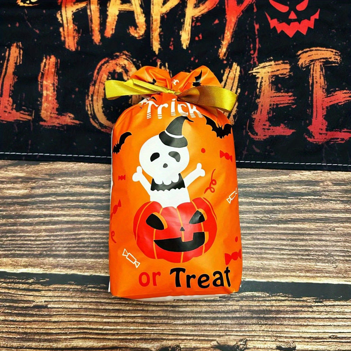 10pcs Halloween Treat Bags Candy Gift Bag Creative Tote Bag Children's Holiday