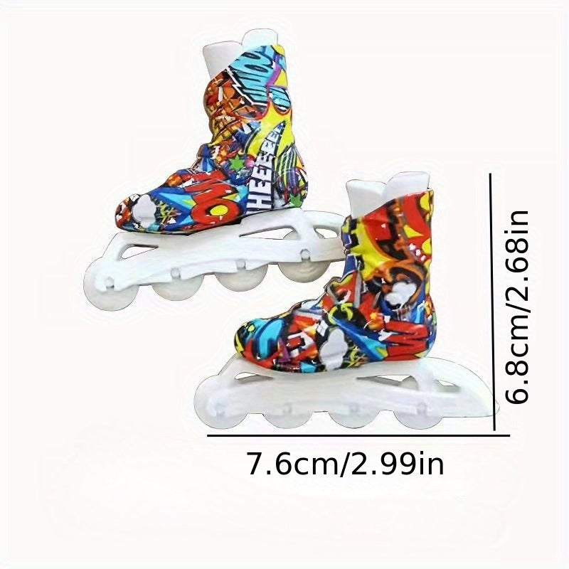 Mini Ice Skates Finger Skates Roller Toys Desktop Fingertip Skateboard