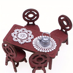 Dollhouse Dining Table Mat - Hollowed Out Braid Design