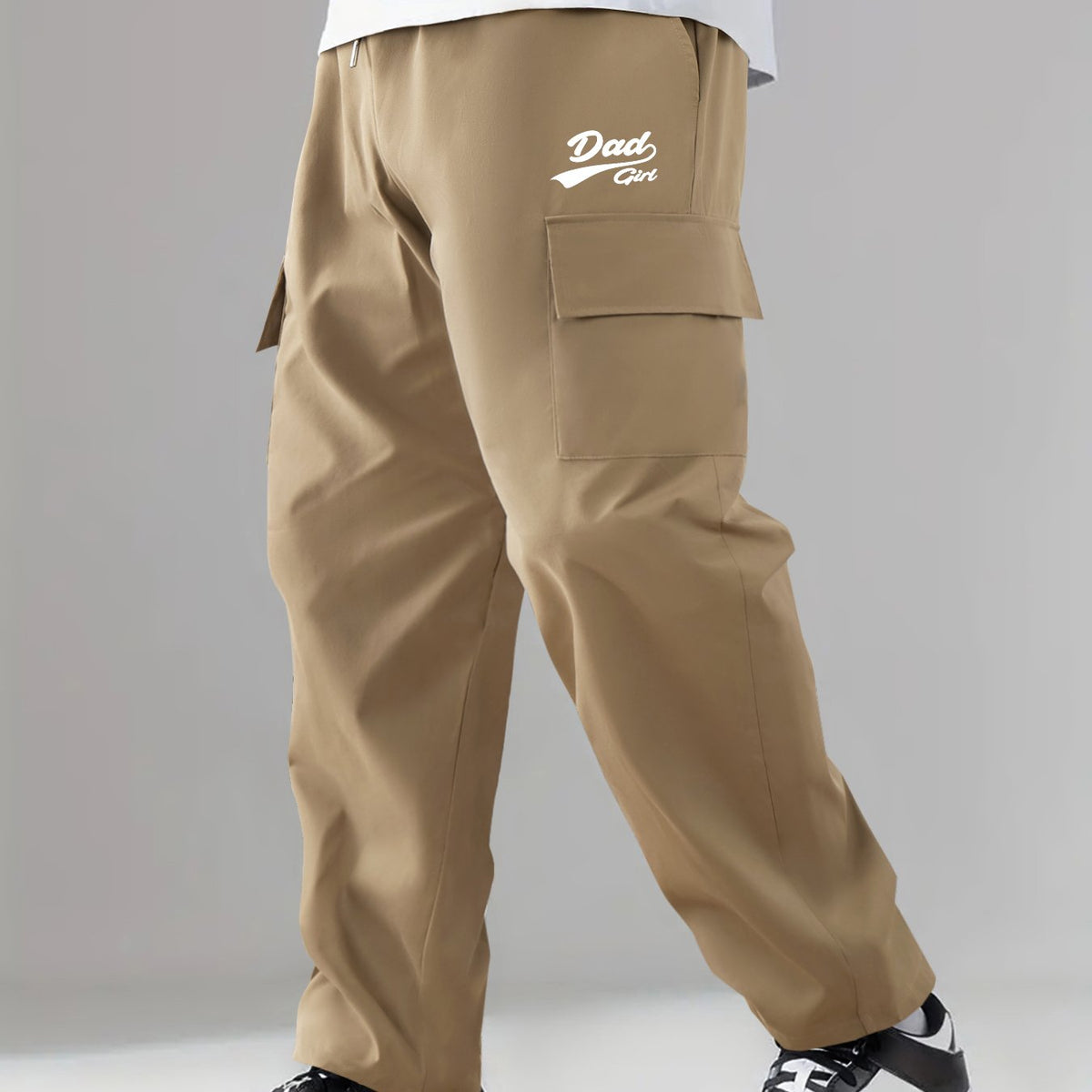 Men's Printed Cargo Pants Street Style Pocket Stretch Casual Pants