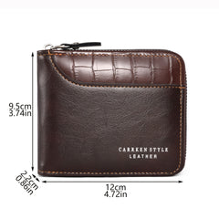 Stylish Mens Zipper Wallet with Card Slots