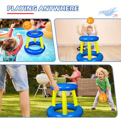 Inflatable Pool Basketball Hoop Set - Summer Fun!
