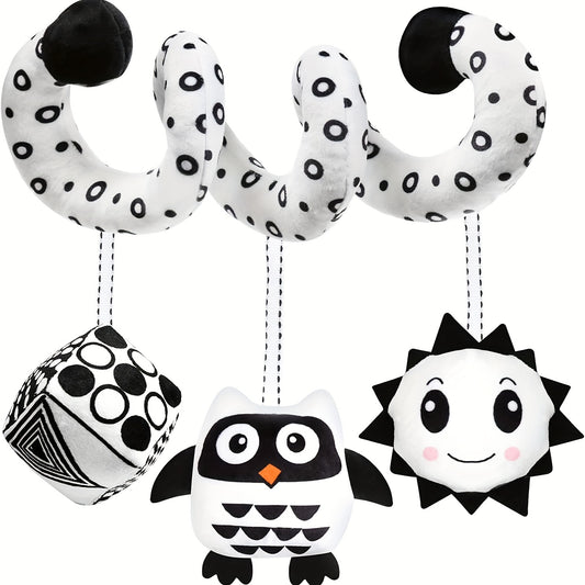 Newborn Spiral Hanging Plush Toy for Stroller, Car Seat, Bed