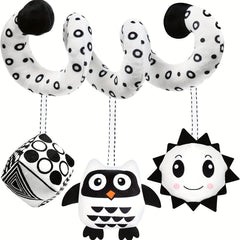 Newborn Spiral Hanging Plush Toy for Stroller, Car Seat, Bed