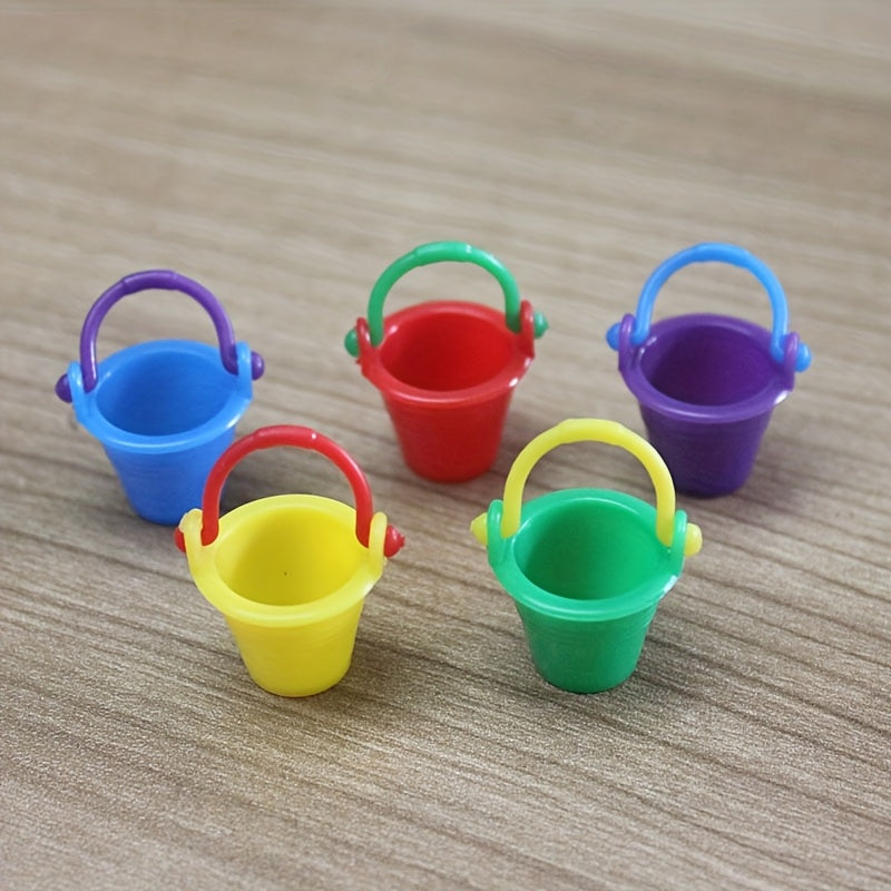 Mini Plastic Beach Decoration Simulation Water Bucket