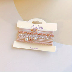 5pcs Faux Pearl Hair Tie Hair Accessories