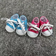 2pcs Lace Up Doll Shoes Canvas Shoes for Doll Outfits Enhances Look