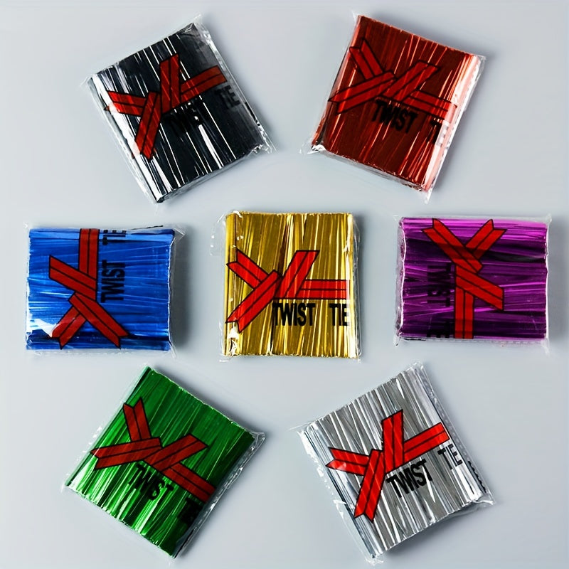 Colorful Wire Tie for Lollipop Packaging Bread Bag Golden Silk