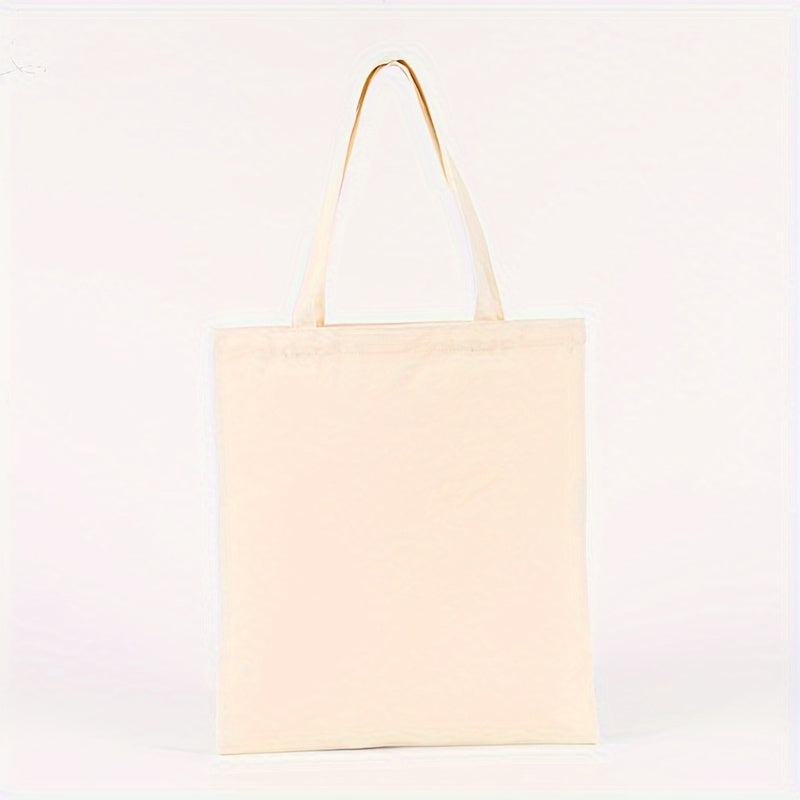 Plain Canvas Shoulder Bag DIY Grocery Shopping Purse