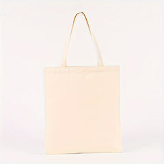 Plain Canvas Shoulder Bag DIY Grocery Shopping Purse