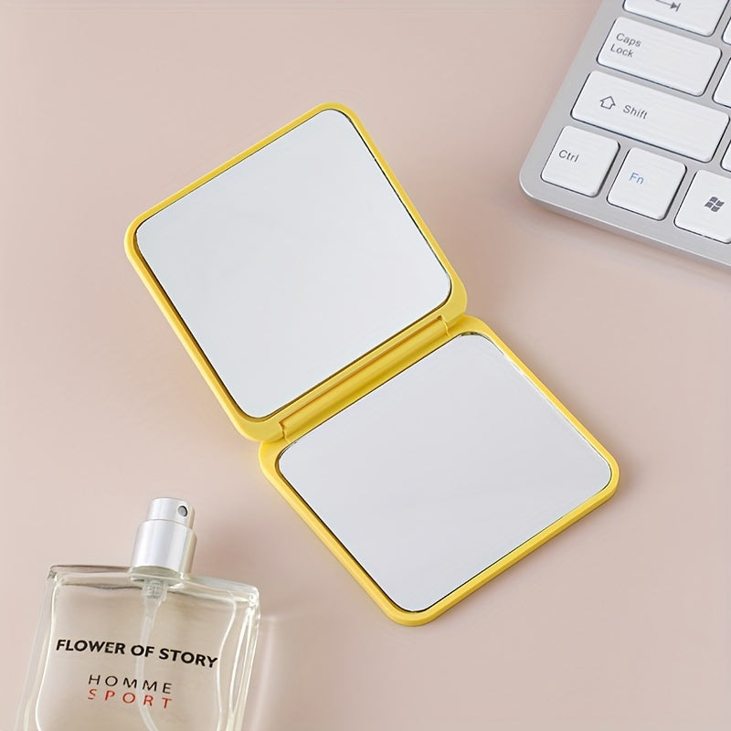 Compact Folding Makeup Mirror Small Square Travel Portable Cosmetic Mirror