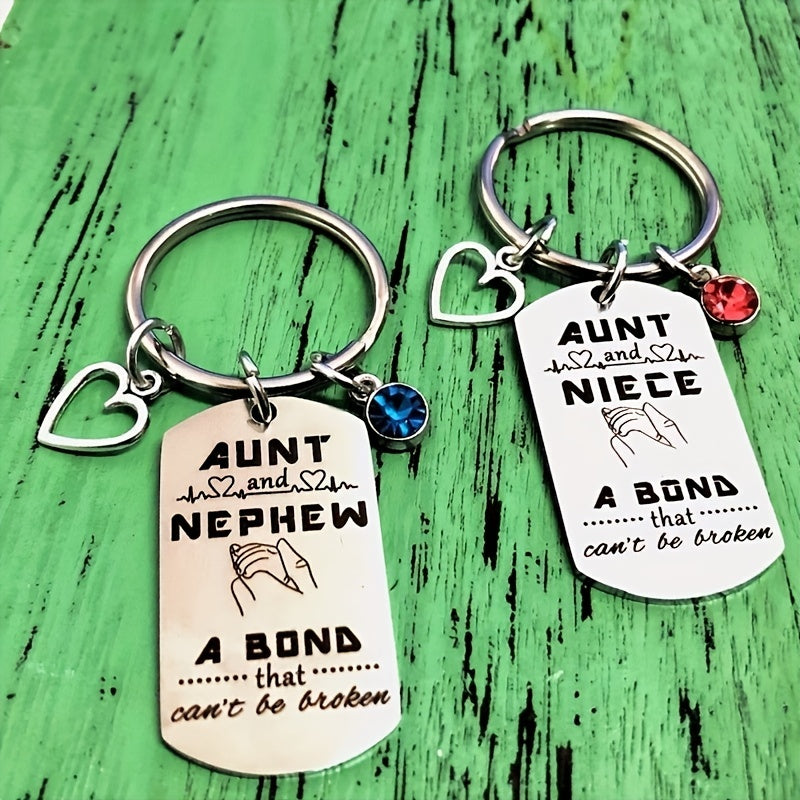 AUNT NIECE NEPHEW A Bond That Can't Be Broken Keychain Gift
