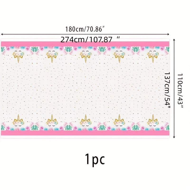 Disposable Unicorn Tablecloth for Unicorn Party Supplies