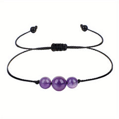 Colorful Energy Stone Yoga Crystal Stone Beaded Bracelet Chakra Amethyst Garnet
