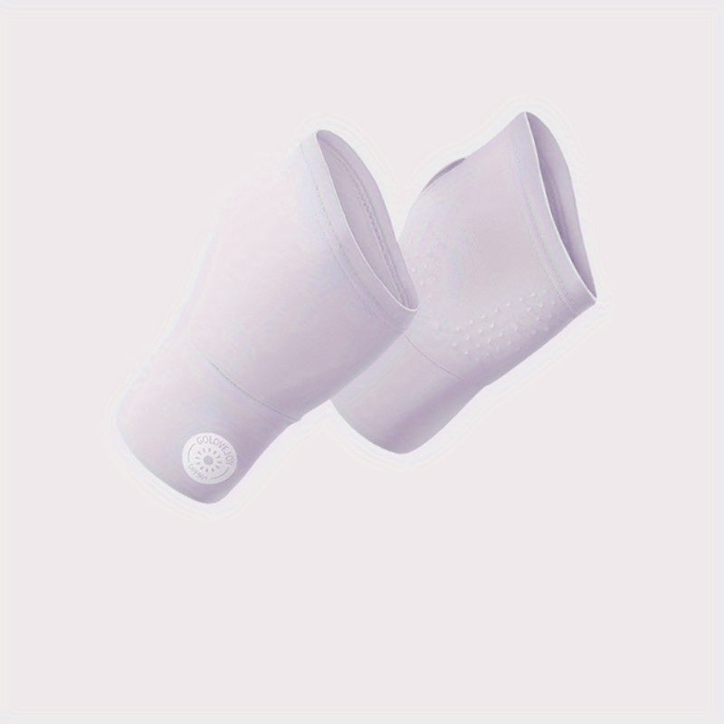 Solid Fingerless Gloves Non Slip Breathable Sunscreen Ice Gloves Outdoor