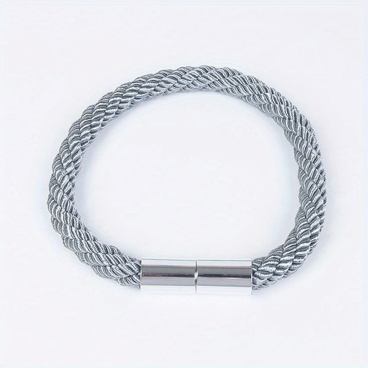 2pcs Plastic Curtain Rope w/ Magnetic Buckle for Home Decor