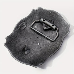 Vintage Gothic Floral Engraved Western Belt Buckle