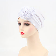 Elastic Turban Cap Solid Head Wrap Bandana Headwear Women Beanie Hats