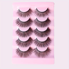 5 Pairs Fluffy Faux Mink Full Strip False Eyelashes
