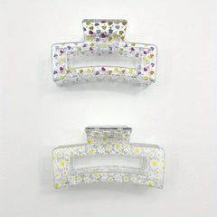 Fruit Printed Hair Claw Hollow Rectangle Nonslip Ponytail Holder