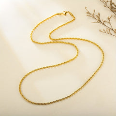 Stainless Steel Twist Chain Necklace for Men & Women