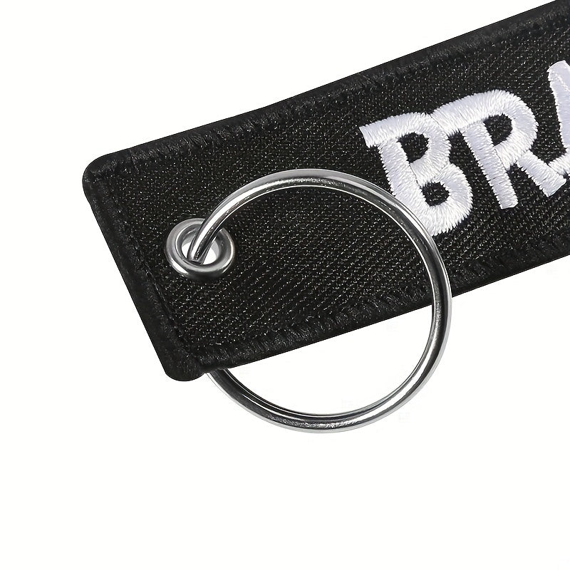 Embroidered 'BRAAAP' Keychain - Fun Key Accessory