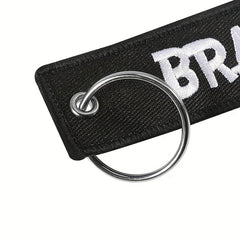 Embroidered 'BRAAAP' Keychain - Fun Key Accessory