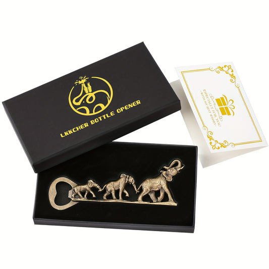 Elephant Bottle Opener Bronze Elephant Family For Men Women