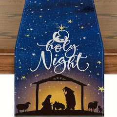 Lord Sky Christmas Table Runner Holy Night Christ Decor