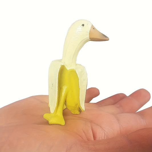 Banana Duck Statue Resin Decoration for Home Garden Office Outdoor