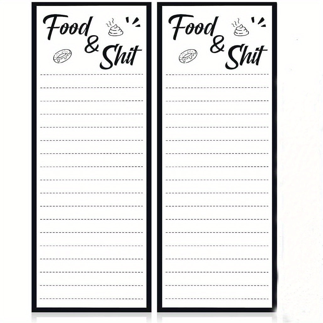 2pcs Magnetic List Notepad Funny Grocery List 50 Sheets