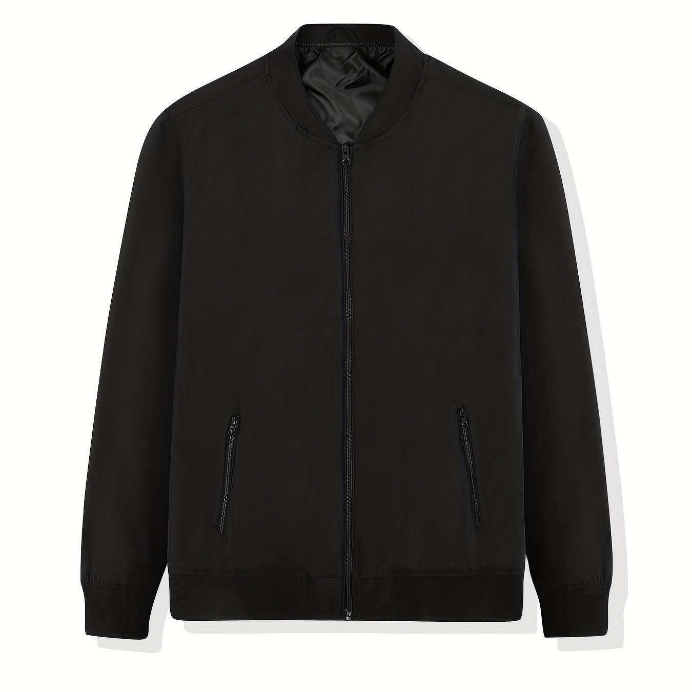 Men's Lightweight Baseball Collar Zipper Jacket Coat
