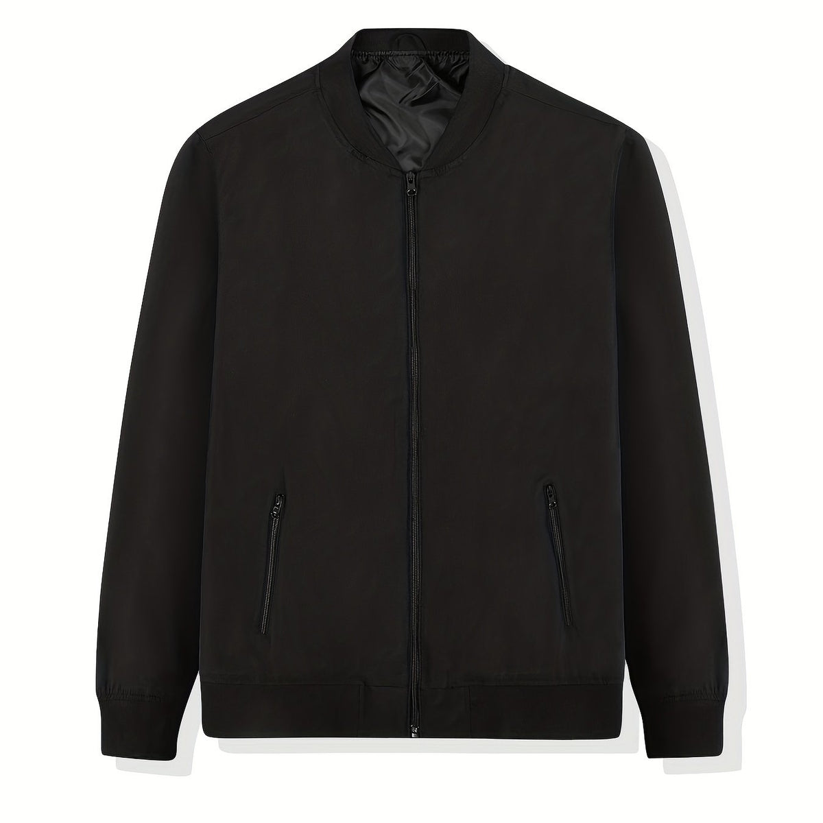 Men's Lightweight Baseball Collar Zipper Jacket Coat