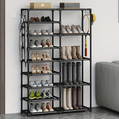 9 Tier Tall Shoe Rack Vertical Standing Shoe Rack Heavy Duty Boot Rack