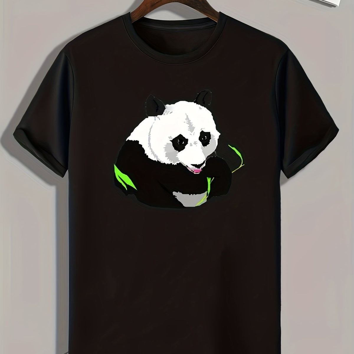 Panda Print Men's Graphic T shirt Casual Comfy Tees For Summer